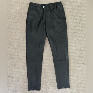 Rebecca Vallance Black Lamb Leather Joggers